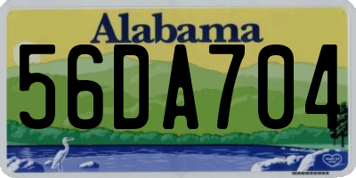 AL license plate 56DA704