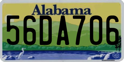 AL license plate 56DA706