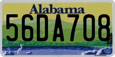 AL license plate 56DA708