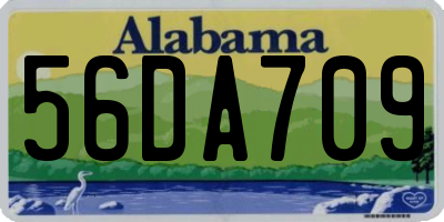 AL license plate 56DA709