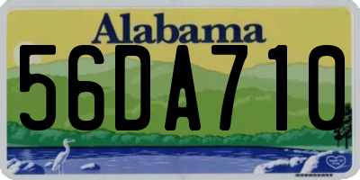 AL license plate 56DA710