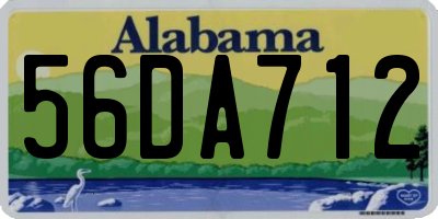 AL license plate 56DA712