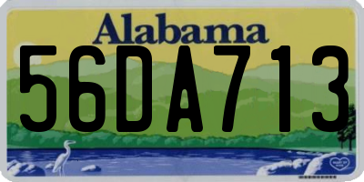 AL license plate 56DA713