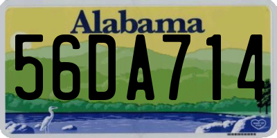 AL license plate 56DA714