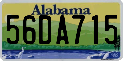 AL license plate 56DA715