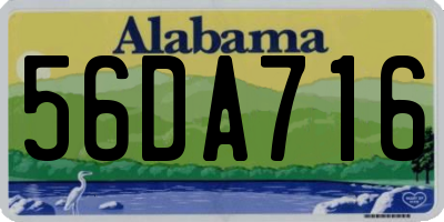 AL license plate 56DA716