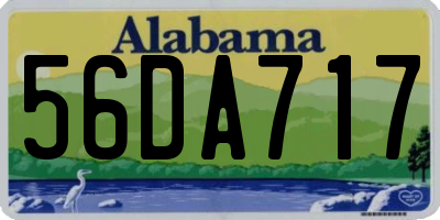 AL license plate 56DA717