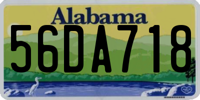AL license plate 56DA718