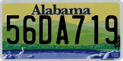 AL license plate 56DA719
