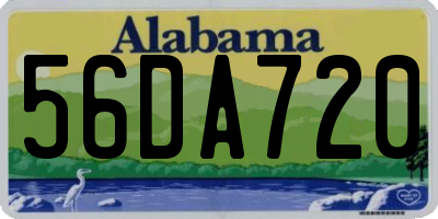 AL license plate 56DA720