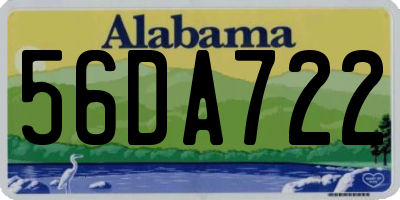 AL license plate 56DA722