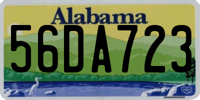 AL license plate 56DA723