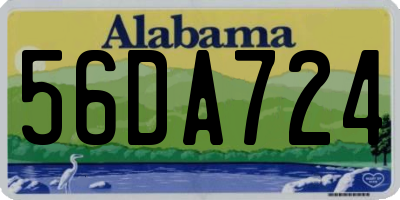 AL license plate 56DA724