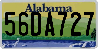 AL license plate 56DA727