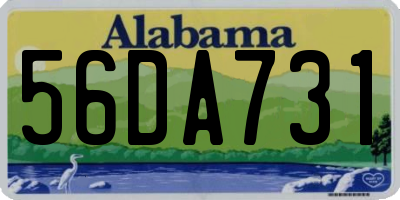 AL license plate 56DA731
