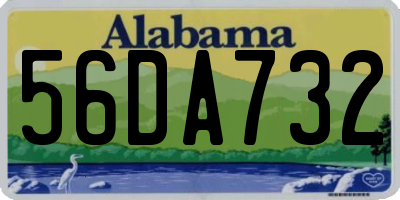 AL license plate 56DA732