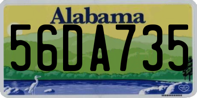 AL license plate 56DA735