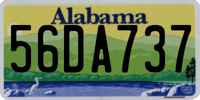AL license plate 56DA737