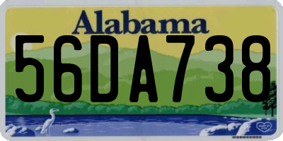 AL license plate 56DA738
