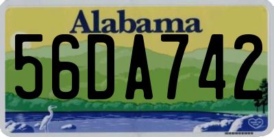 AL license plate 56DA742