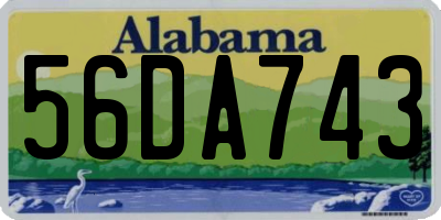 AL license plate 56DA743