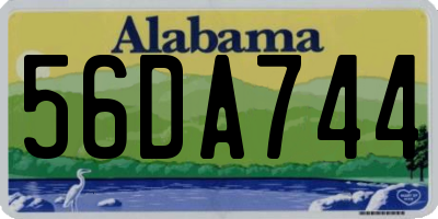 AL license plate 56DA744