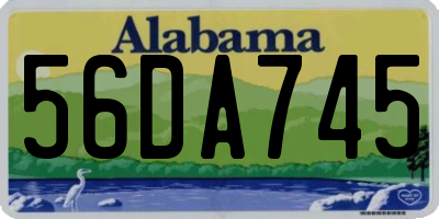AL license plate 56DA745