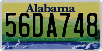 AL license plate 56DA748