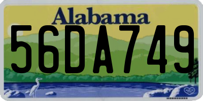 AL license plate 56DA749
