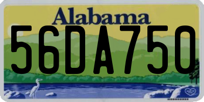 AL license plate 56DA750