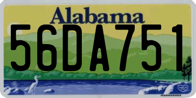 AL license plate 56DA751