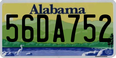 AL license plate 56DA752