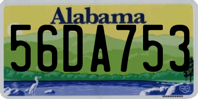 AL license plate 56DA753