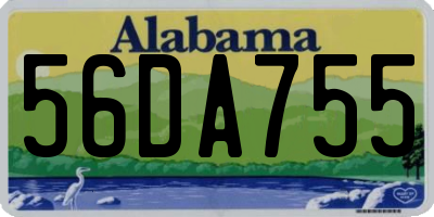 AL license plate 56DA755
