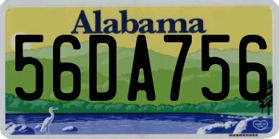 AL license plate 56DA756