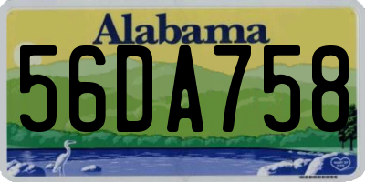 AL license plate 56DA758