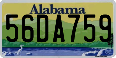AL license plate 56DA759