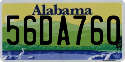 AL license plate 56DA760