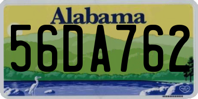AL license plate 56DA762