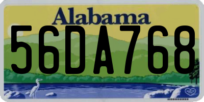 AL license plate 56DA768