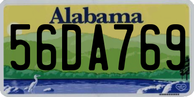 AL license plate 56DA769