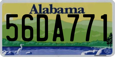 AL license plate 56DA771