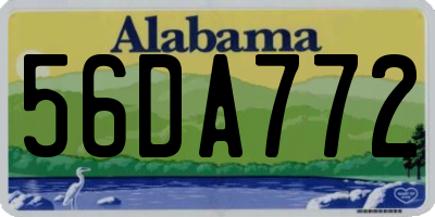 AL license plate 56DA772