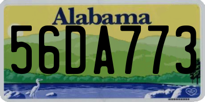 AL license plate 56DA773