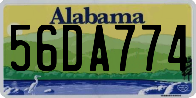 AL license plate 56DA774