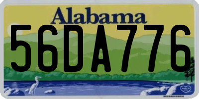 AL license plate 56DA776