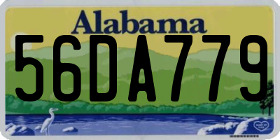 AL license plate 56DA779