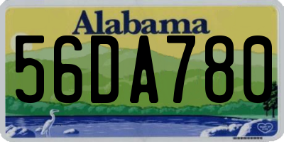 AL license plate 56DA780