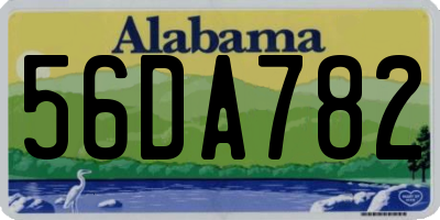 AL license plate 56DA782