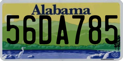 AL license plate 56DA785